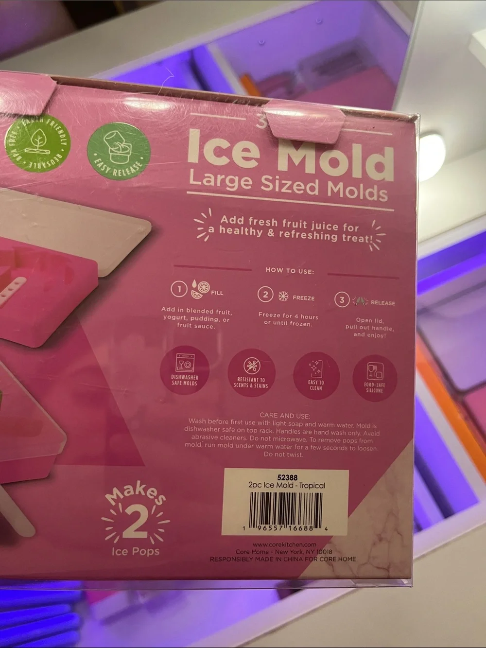 Pink Palm Tree & Flamingo Kids Ice Mold - 3 Piece